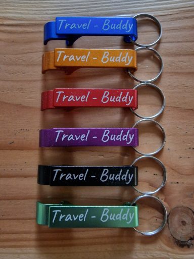 Schlüsselanhänger "Travel - Buddy" Alu "Travel - Buddy" Schlüsselanhänger Ein Must - Have für unterwegs!